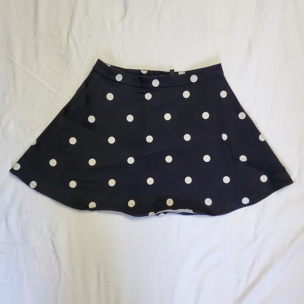 Black with White Polka Dot Skater Skirt | H&M